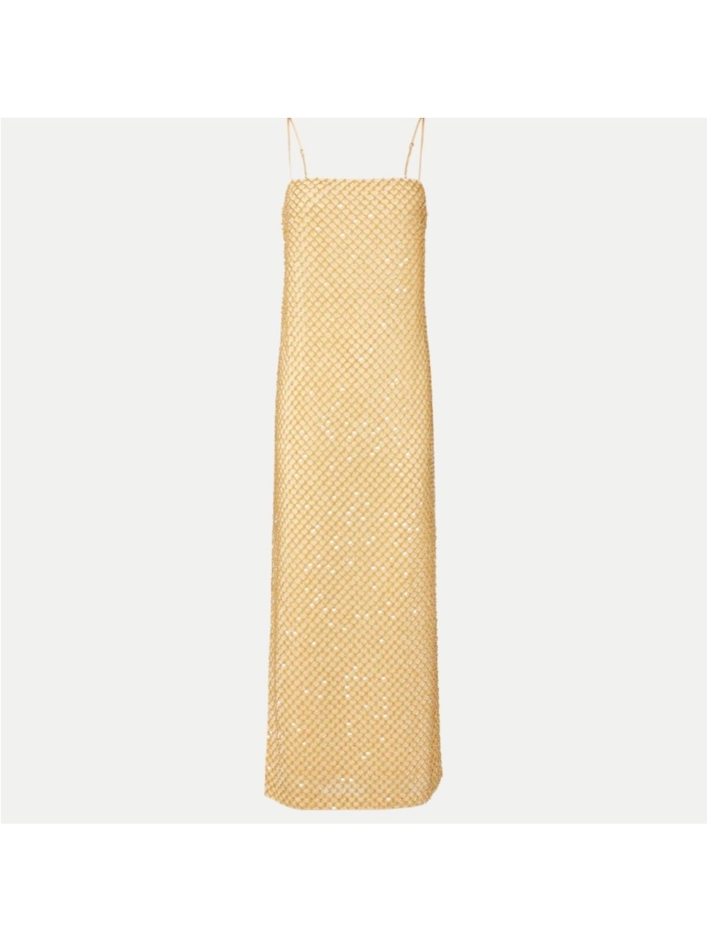 Veronica Beard Gold Sequin Maxi Slip Dress